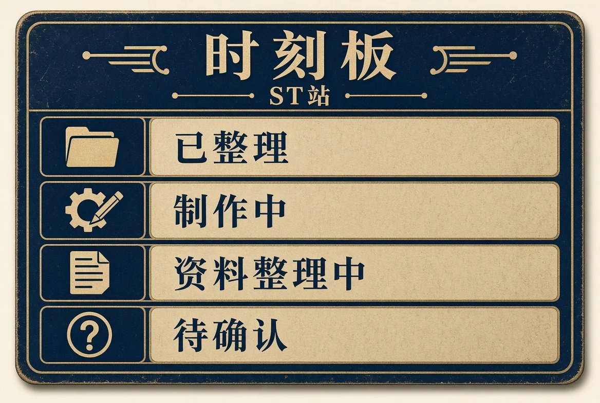 时刻板:只显示能确认的状态